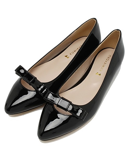 リボンフラットパンプス パンプス