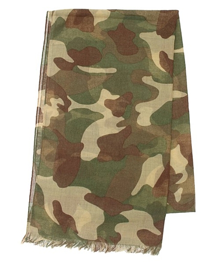 カモフラージュ柄プリントストール