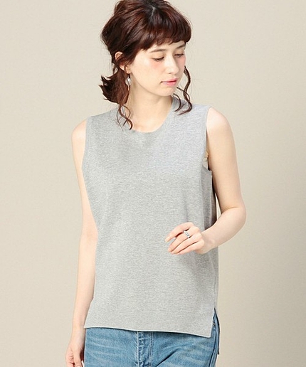 BY コットンナイロンミラノリブベスト