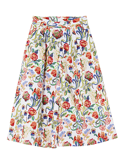 フラワーワイドミディパンツ