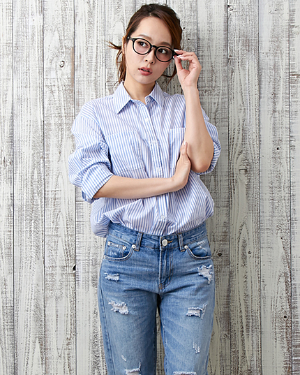 3WAY BIGストライプ/シャツ