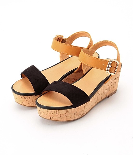 【店頭人気商品】 ワンバンドコルクプラットフォームサンダル