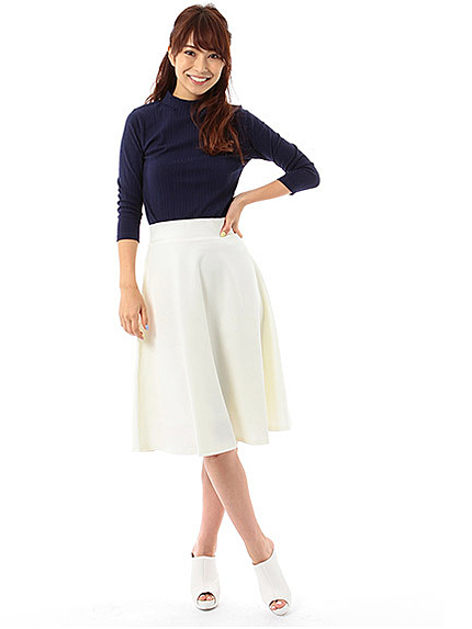 カットミディ丈フレアスカート