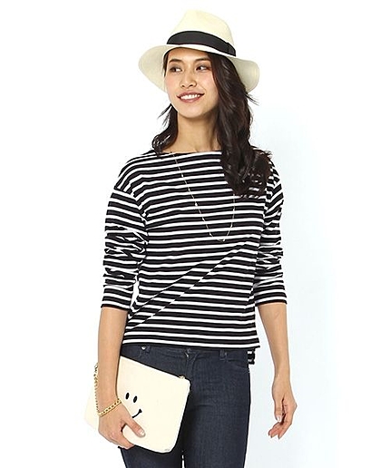 ボートネックボーダー