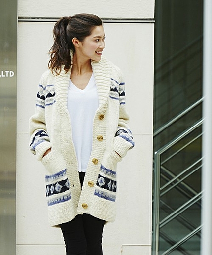 【予約】【WEB限定】○WO 15FW カウチン ニット ロング カーディガン　/　別注　/　コラボ