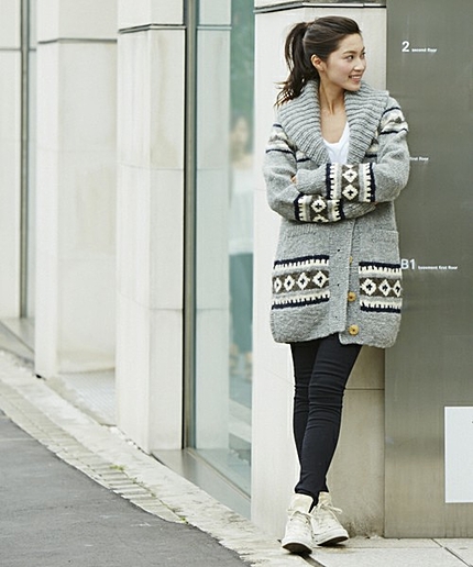 【WEB限定】○WO 15FW カウチン ニット ロング カーディガン / 別注 コラボ