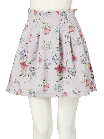 【dazzlin】チューリップ柄コクーンミニスカート