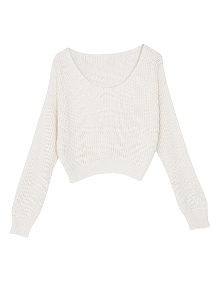 ルーズフロントカーブニット