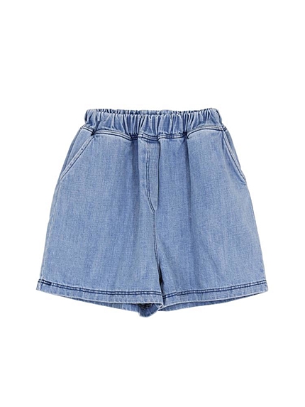 ウエストゴムデニムショートパンツ