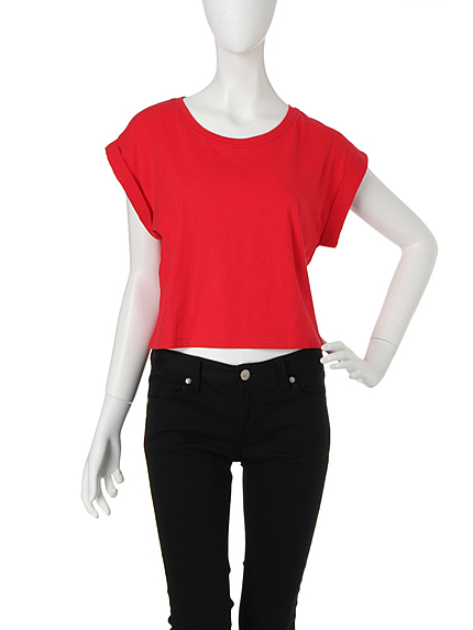 バックロゴショート丈T