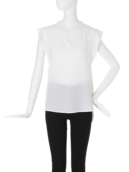 【FEMININE】フレンチスリーブブラウス