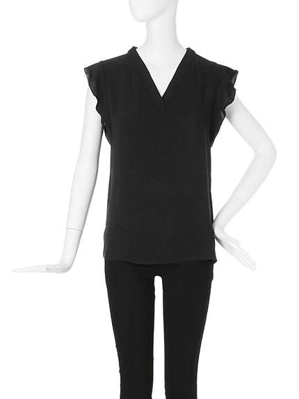 【FEMININE】フレンチスリーブブラウス