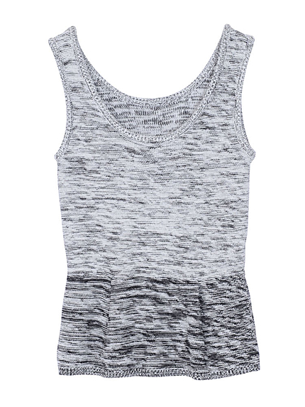 グラデニットぺプラムトップス