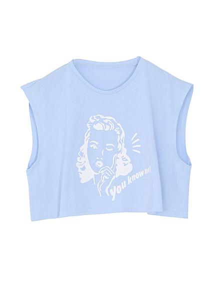 イラストガールショートノースリ