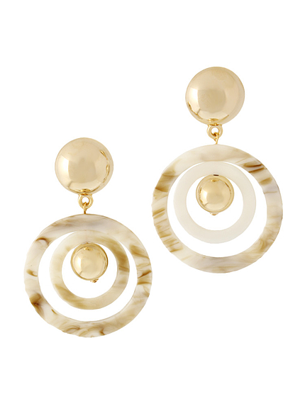 【CASUAL】ベッコウサークルピアス