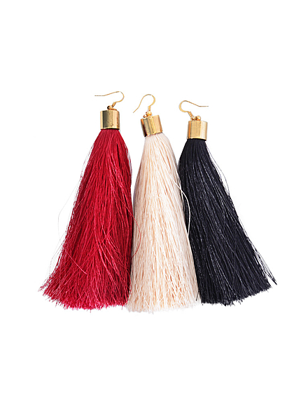 【LIFE】カラ-フリンジピアス