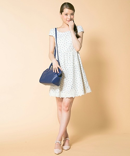 フェミニンソフトドットワンピース