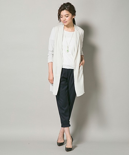 【洗える！】DoubleSewingUロングジャケット