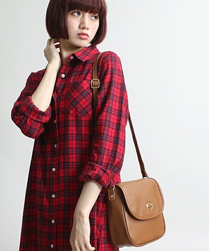 WEGO/フラップショルダーバッグ