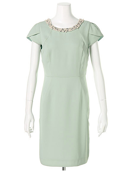 切り替えビジューワンピース(54361867)