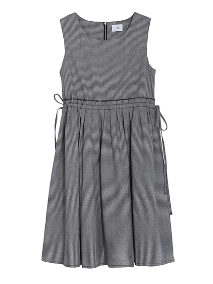 サイドリボンチェックワンピース