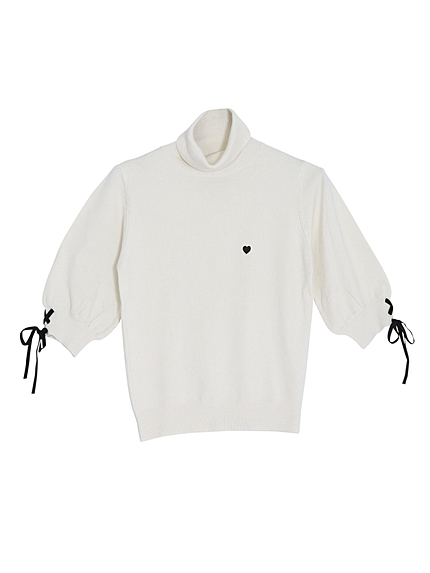 レースアップニット