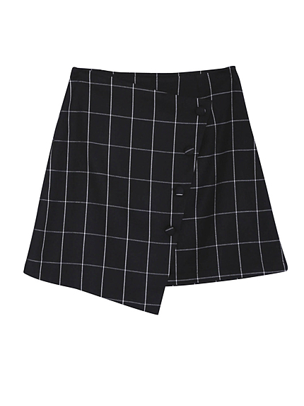 チェックラップスカート