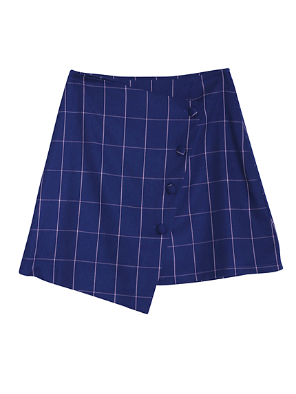 チェックラップスカート