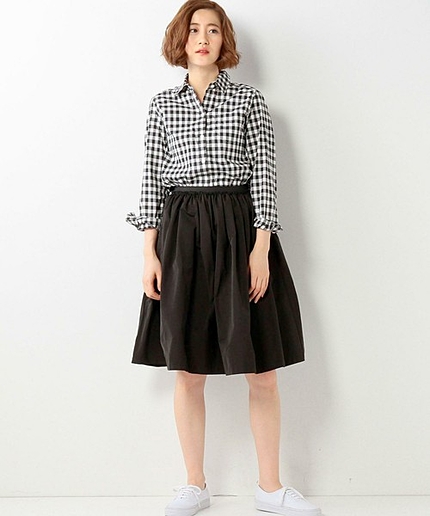 ＜dahl’ia（ダリア)＞ ポリエステル ギャザー スカート