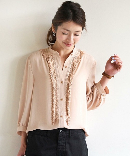 BYTF ∵エスニックフリンジブラウスо