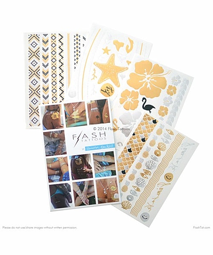 <FLASH TATTOOS(フラッシュ タトゥー)> GOLDFISHH2O タトゥーシール¶