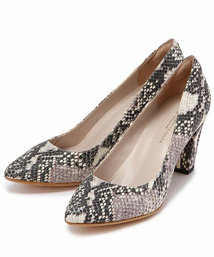 BYSF レザーパイソンプリント ポインテッドトゥパンプス 7.5о