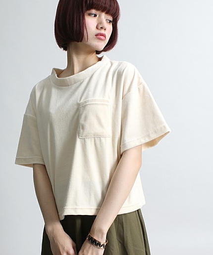 WEGO/ベロアポケットTシャツ