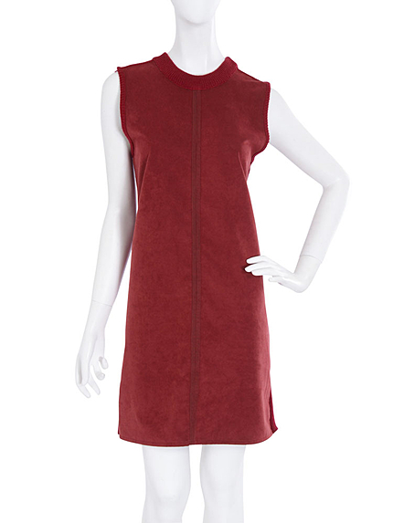 【W】スエードノースリーブワンピース