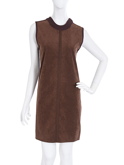 【W】スエードノースリーブワンピース