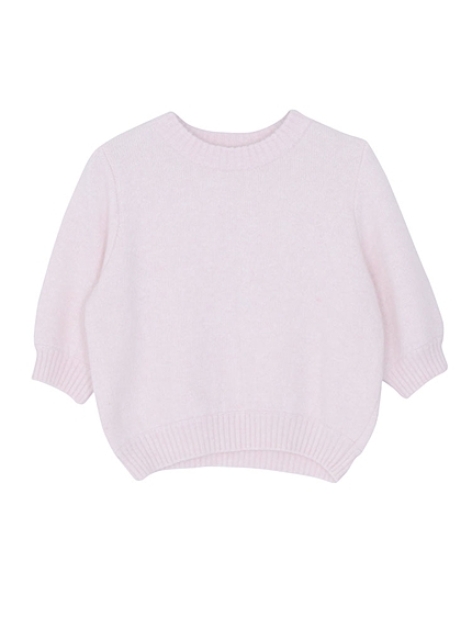 【W】アンゴラハーフスリーブトップス