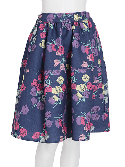 【dazzlin】チューリップ膝丈切替スカート