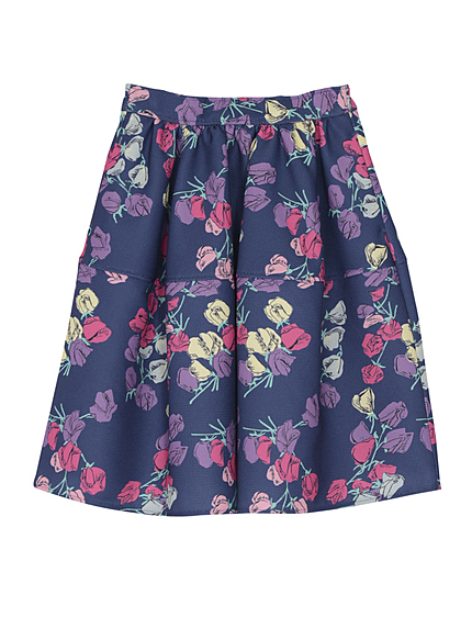 【dazzlin】チューリップ膝丈切替スカート