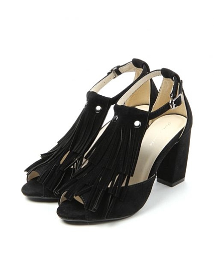 2WAYフリンジＳＥＴヒールサンダル