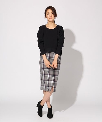 ＴＲラップフウチェックタイトスカート