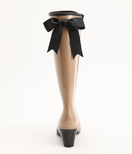 バックリボンレインブーツ