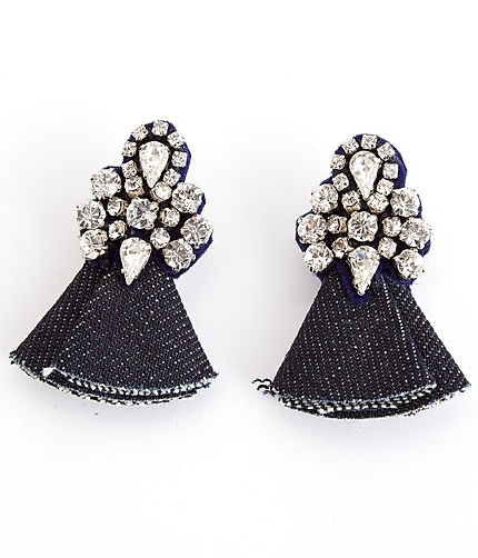 デニムビジューピアス 【2015AW新作】