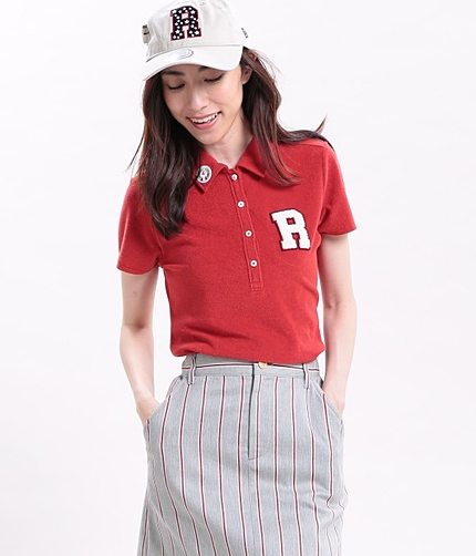 Rワッペンパイルポロシャツ