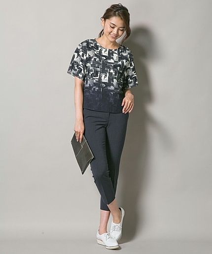 【洗える！】BlooklinArtPrintブラウス