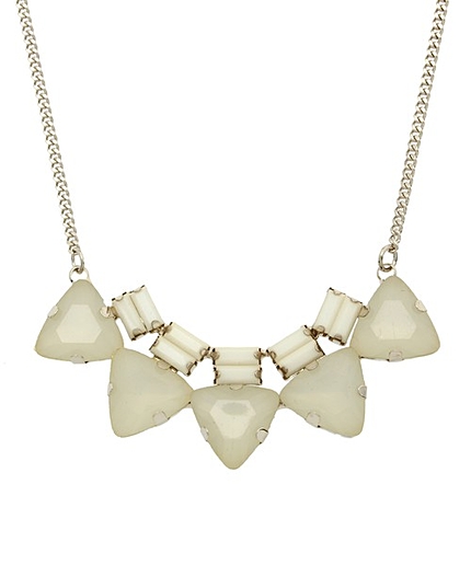 三角ビジューショートネックレス