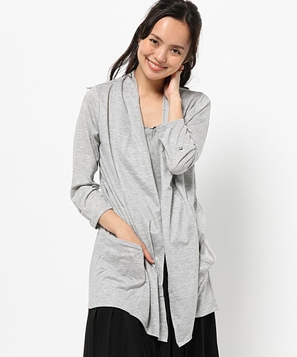 ◆2015年秋の新作◆ラメドレープ天竺カーディガン