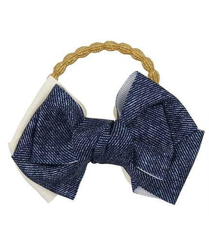 ◆2015年秋の新作◆デニム×グログランリボンヘアゴム