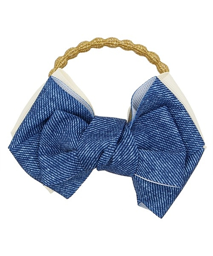 ◆2015年秋の新作◆デニム×グログランリボンヘアゴム