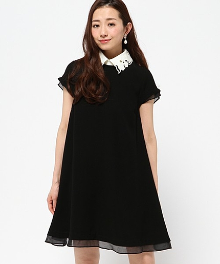 【Language】フレンチスリーブLBDワンピース