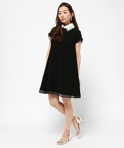 【Language】フレンチスリーブLBDワンピース